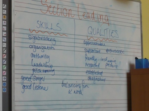 Results of discussions in Esther Jones's session